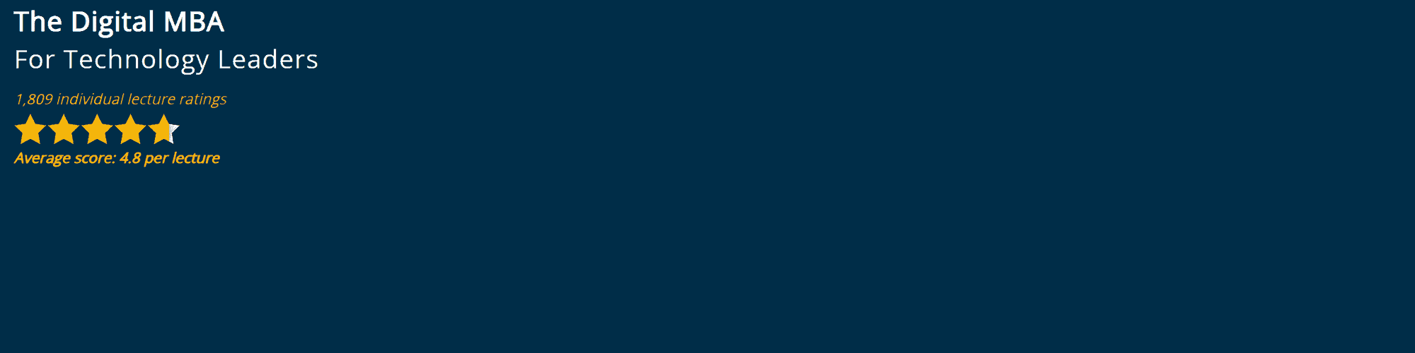 The Digital MBA For Leaders - CTO Academy