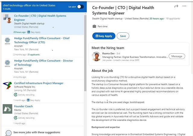LinkedIn job board with available CTO jobs LinkedIn job board with available CTO jobs