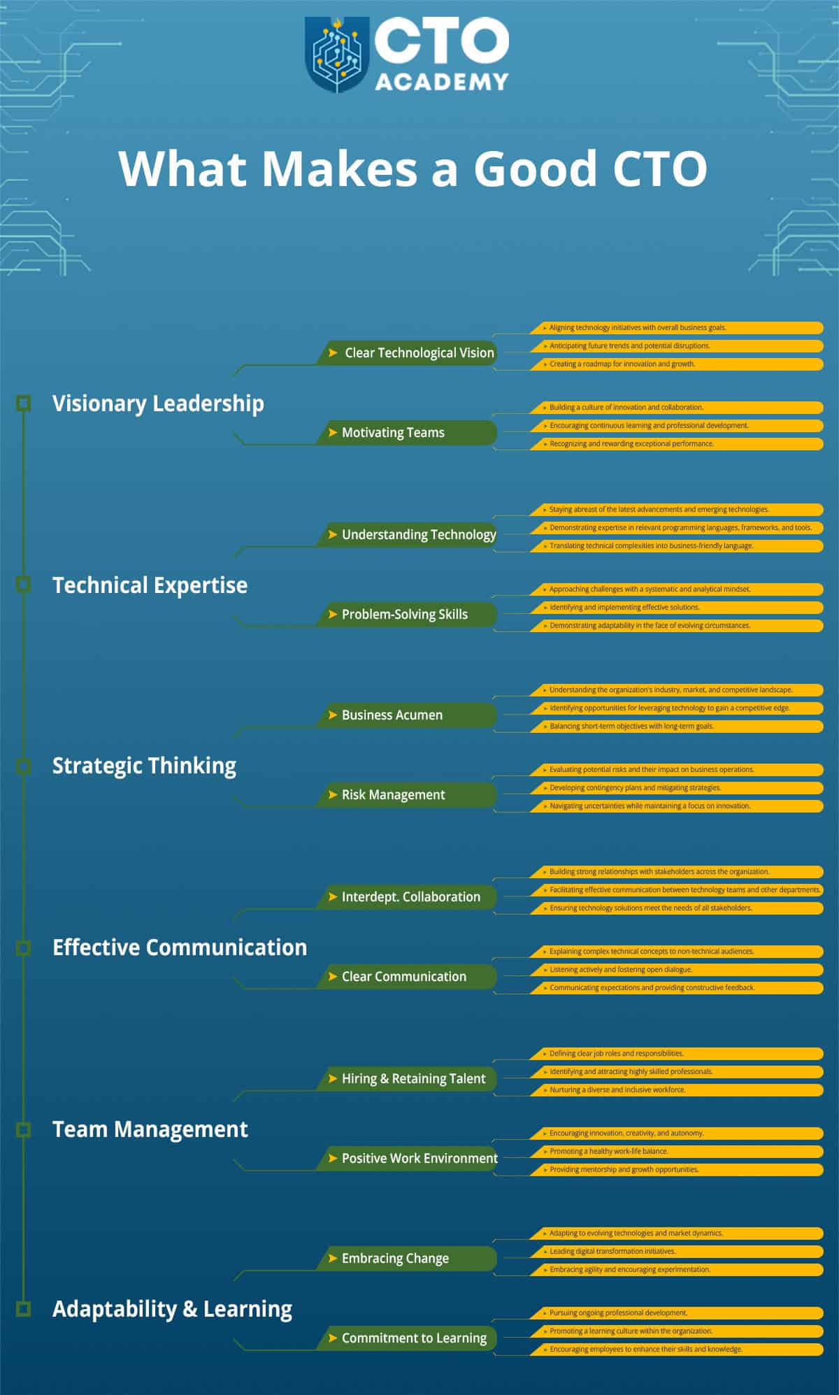 What makes a good CTO summary (click to enlarge/download) What makes a good CTO - summary infographic