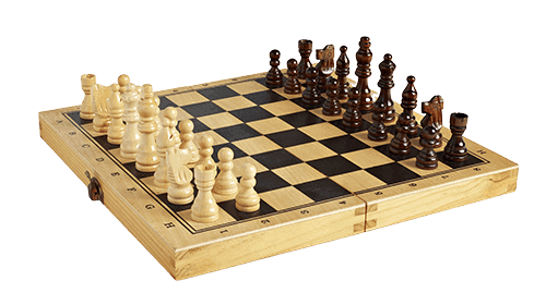 A chessboard with pieces where each piece represent a specific work personality relative to the role of the piece in the game of chess. It gives a clue whether a person has self-leadership abilities.