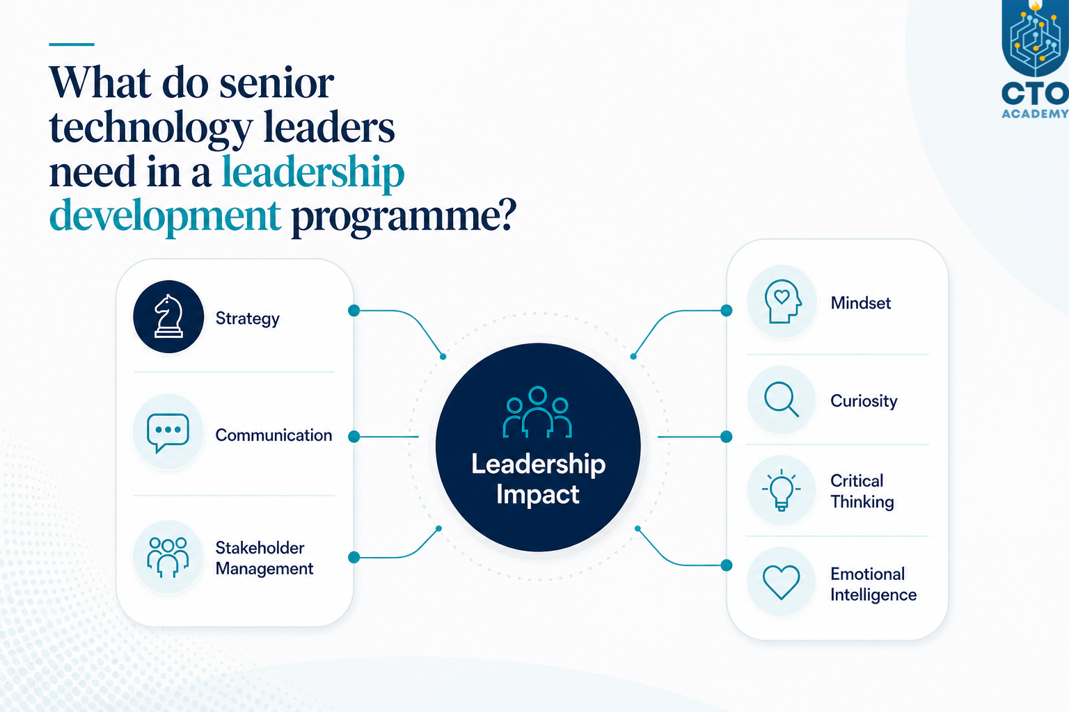 What Senior Tech Leaders Need in a Leadership Development Programme - visual presentation-infographic
